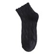 thumbnail image 1 of SAZBJOJN Socks for Women Thin Breathable Cotton Mid Crew Socks Ruffled Lace Trim Short Ankle Socks Lightweight Casual Dress Socks Black A, 1 of 3
