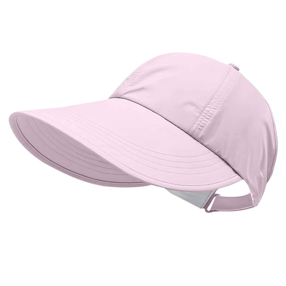 SAZBJOJN Sun Hats for Women Quick Drying Breathable Visor Hat Adjustable Ponytail Friendly Sports Cap Pre-Curved Sunscreen Baseball Cap for Outdoor Activities Pink