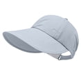 thumbnail image 1 of SAZBJOJN Sun Hats for Women Quick Drying Breathable Visor Hat Adjustable Ponytail Friendly Sports Cap Pre-Curved Sunscreen Baseball Cap for Outdoor Activities Gray, 1 of 5