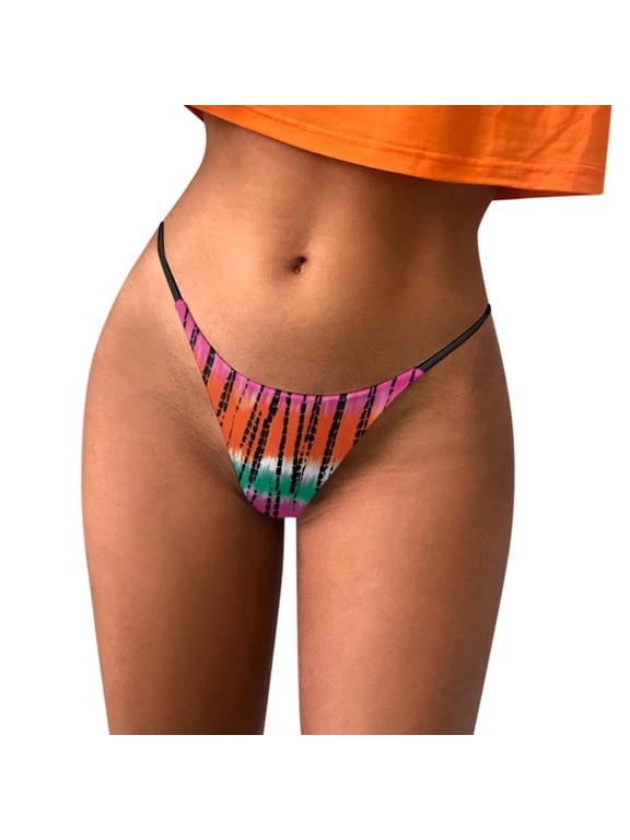 Women's Bikini Panties High-Cut Full Coverage Stretch Cool Underwear for Women Breathable Thong Panties Low Rise No Show Underwear Women Red M