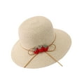 thumbnail image 1 of SAZBJOJN Women's Sun Hat Cute Straw Sun Hat Wide Brim UV Protection Bucket Hat Breathable Foldable Packable Beach Hat Sun Hats for Women for Putdoors Travel Vacation One Size, 1 of 4