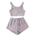 thumbnail image 1 of SAZBJOJN Womens Pajama Sets Halloween Glow In The Dark Pajama Set Flannel Cami Tank Top With Shorts Sleepwear Soft Pajamas for Women Set Halloween Size M Orange, 1 of 5