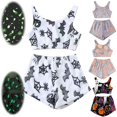 thumbnail image 1 of SAZBJOJN Womens Pajama Sets Halloween Glow In The Dark Pajama Set Flannel Cami Tank Top With Shorts Sleepwear Soft Pajamas for Women Set Halloween Size S Yellow, 1 of 6