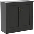 thumbnail image 1 of SAZYY Buffet Cabinet with Storage - Kitchen Storage Cabinet Wood Console Table Coffee Bar Accent Cabinets for Living Room Dining Room Entryway, 12.8"D x 31.5"W x 29.9"H Black, 1 of 10