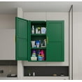 thumbnail image 1 of SAZYY Metal Bathroom Wall Cabinet with Door and Adjustable Shelves, Kitchen Hanging Cabinets, Buffet Sideboard Cabinet, Floor Cupboard, Over The Toilet Storage Cabinet, Wall-Mounted Cabinets,Green, 1 of 8