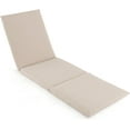 thumbnail image 1 of SAZYY Outdoor Chaise Lounge Cushion, Patio Furniture Pad with Hook & Loop Fastener Fixing Straps, Folding Cushion for Reclining Lounger for Outside, 72 x 23 Inches, Beige 1, 1 of 8