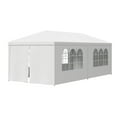 thumbnail image 1 of SAZYY Outdoor White Waterproof Gazebo Canopy Tent with Removable Sidewalls Windows Heavy Duty Tent for Party Wedding Events Beach BBQ, 1 of 9