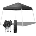 thumbnail image 1 of SAZYY Pop Up Canopy Tent, Outdoor Foldable Easy Up Party Tent w/Slant Legs, Event Portable Gazebo for Camping, Anniversary, Parties Gray 8x8ft, 1 of 9