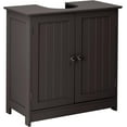 thumbnail image 1 of SAZYY SAZYY Pedestal Sink Storage Cabinet with 2 Doors Traditional Under Sink Cabinet Bathroom Space Saver Organizer with Adjustable Shelf Espresso, 1 of 10