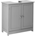 thumbnail image 1 of SAZYY SAZYY Pedestal Sink Storage Cabinet with 2 Doors Traditional Under Sink Cabinet Bathroom Space Saver Organizer with Adjustable Shelf Grey, 1 of 9