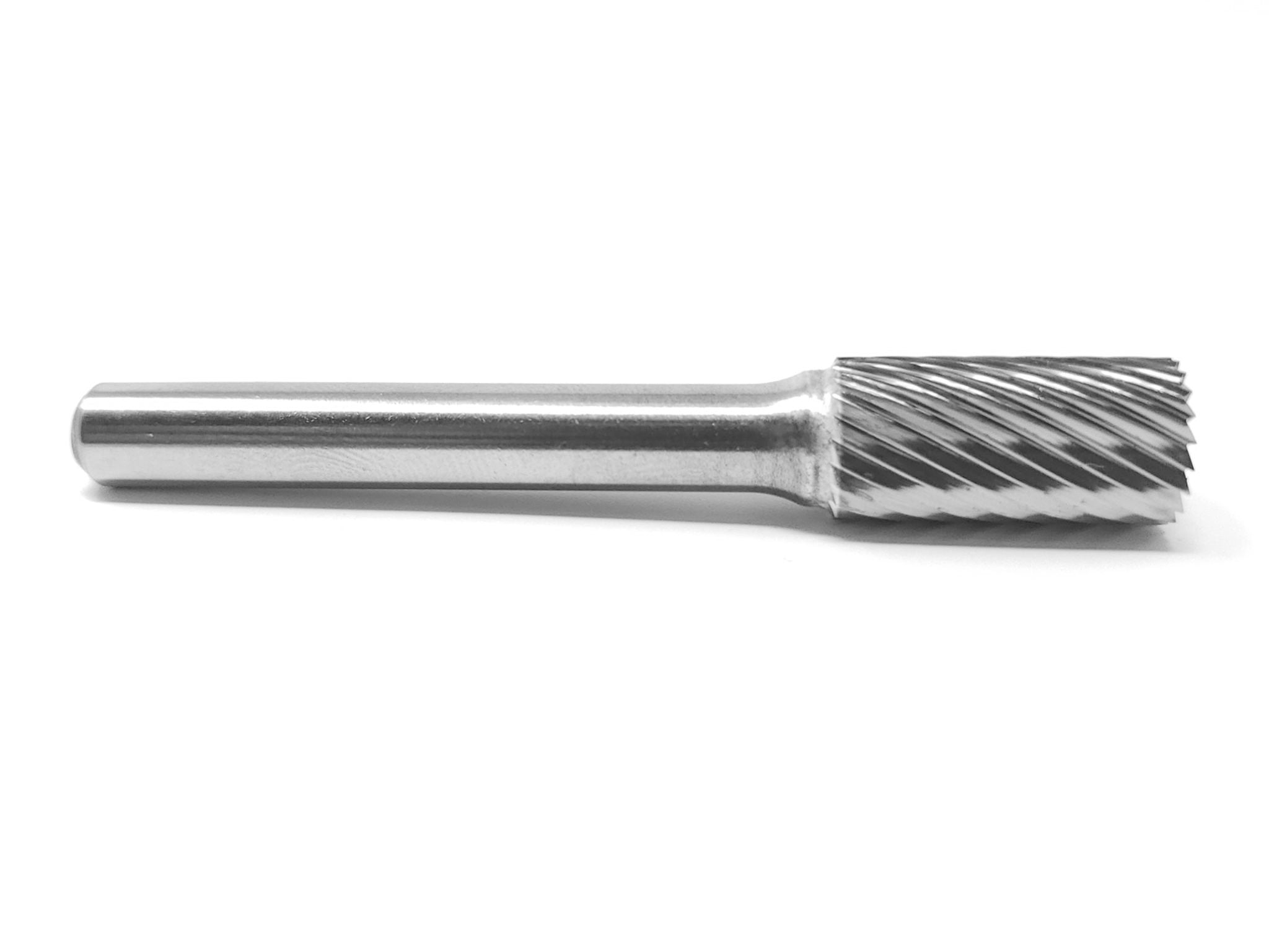 HELONGCO SB-3 Single Cut Cylindrical End Cut 3/8" x 3/4" Carbide Burr ...
