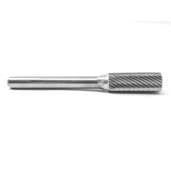 SB-3L Single Cut Cylindrical End Cut 3/8" x 1" Carbide Burr Bur Tool Die Grinder Bit 1/4" Shank
