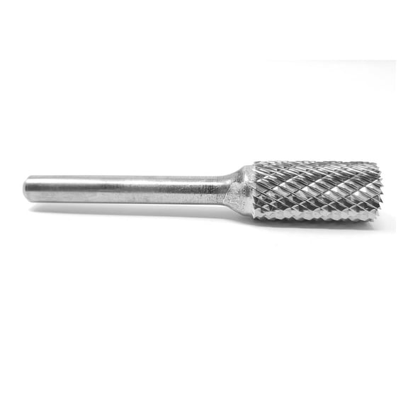 SB-5 Double Cut Cylindrical End Cut 1/2" x 1" Carbide Burr Bur Tool Die Grinder Bit 1/4" Shank