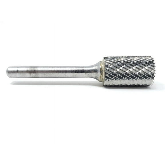 SB-6 Double Cut Cylindrical End Cut 5/8" x 1" Carbide Burr Bur Tool Die Grinder Bit 1/4" Shank