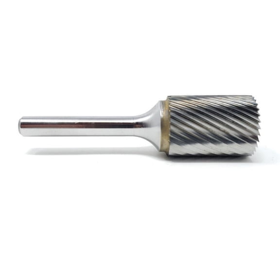 SB-7 Single Cut Cylindrical End Cut 3/4" x 1" Carbide Burr Bur Tool Die Grinder Bit 1/4" Shank