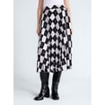 thumbnail image 1 of Free Assembly Women's and Women's Plus Sunburst Pleat Argyle Maxi Skirt, Sizes XS-4X, 1 of 5