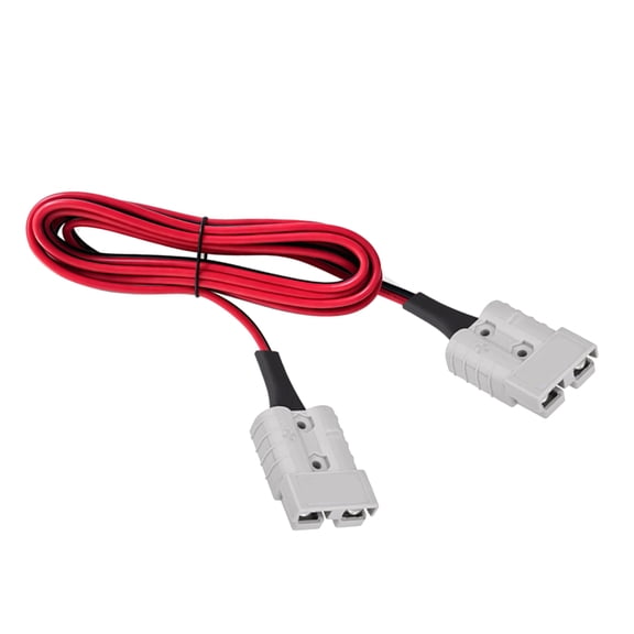 SB50 Extension Cable with Two-End Plugs, 12 AWG Tinned Copper Wire for Forklift Solar Power Equipment Use