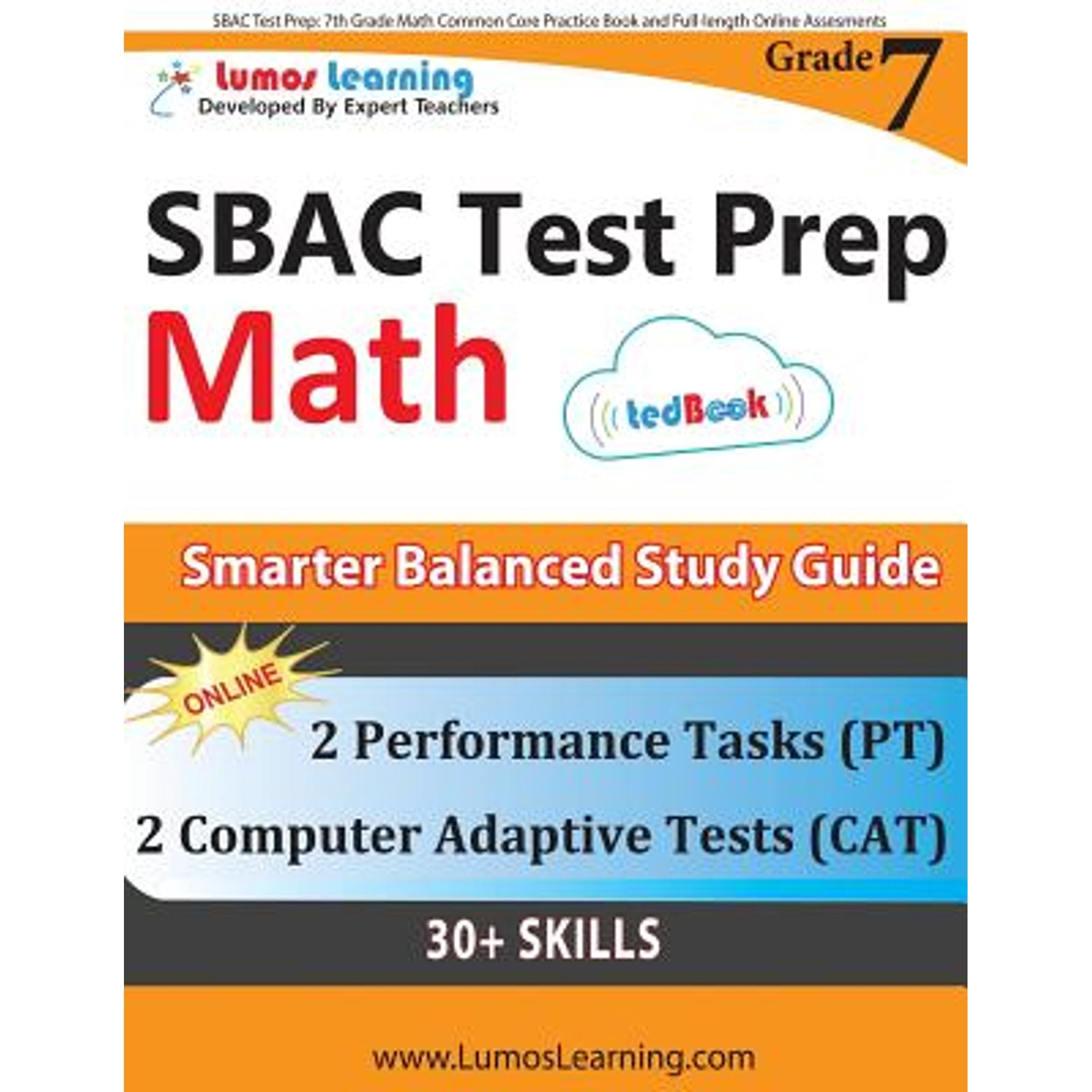 Pre-Owned SBAC Test Prep: 7th Grade Math Common Core Practice Book and ...