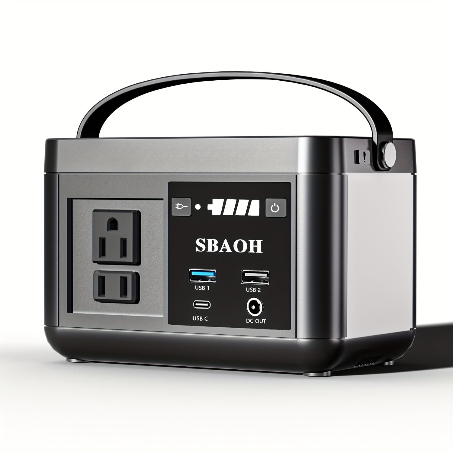 SBAOH Portable Power Station P86,88.8Wh 3.7 V LiFePo4 Battery,with 120W (150W Peak) AC Outputs, Solar Generator for Travel and Camping
