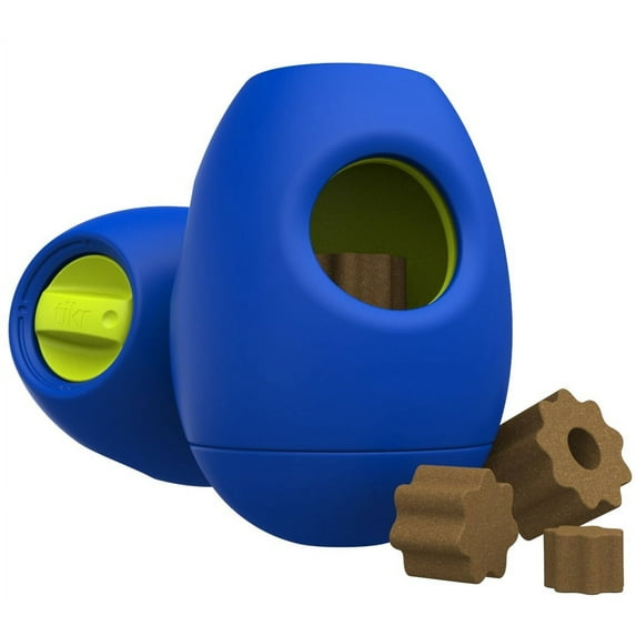 SBARK Tikr Interactive Treat Toy for Dogs with Treats, Blue, Large