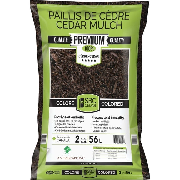 SBC 2 Cu. Ft. Dyed Brown 100% Pure Cedar Mulch 92500