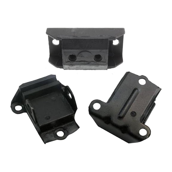 Motor & Transmission Mount Kit for SBC, BBC & 90° V6, Rubber, 3-Bolt, GM