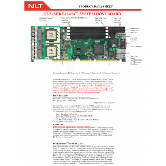 SBC 92-506313-XXX REV H05, DUAL XEON 2.8GHZ, 2GB RAM, 2LAN,V/2USB