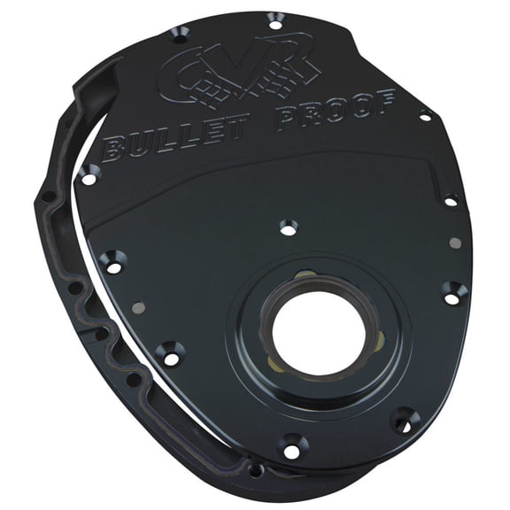 SBC Billet Timing Cover 2-Piece - Black Anodized