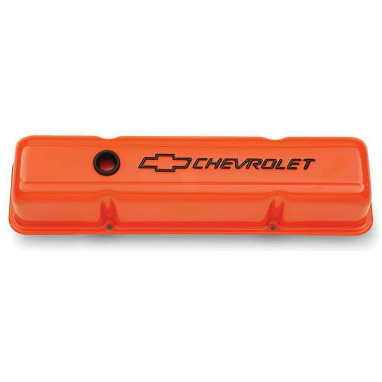 Proform Small Block Chevy (SBC) Valve Covers - Tall w/Baffle - Orange Proform Small Block Chevy (SBC) Valve Covers - Tall w/Baffle - Orange