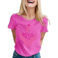 thumbnail image 1 of SBCKJ Breast Cancer Awareness Women's Breast Cancer Awareness Day Printed Short Sleeve Crew Neck T Shirt Women's Short sleeve T-shirt Clearance Sale, 1 of 3