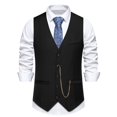 SBCKJ Clearance Men's Outerwear Vests Men's Casual Business Vests