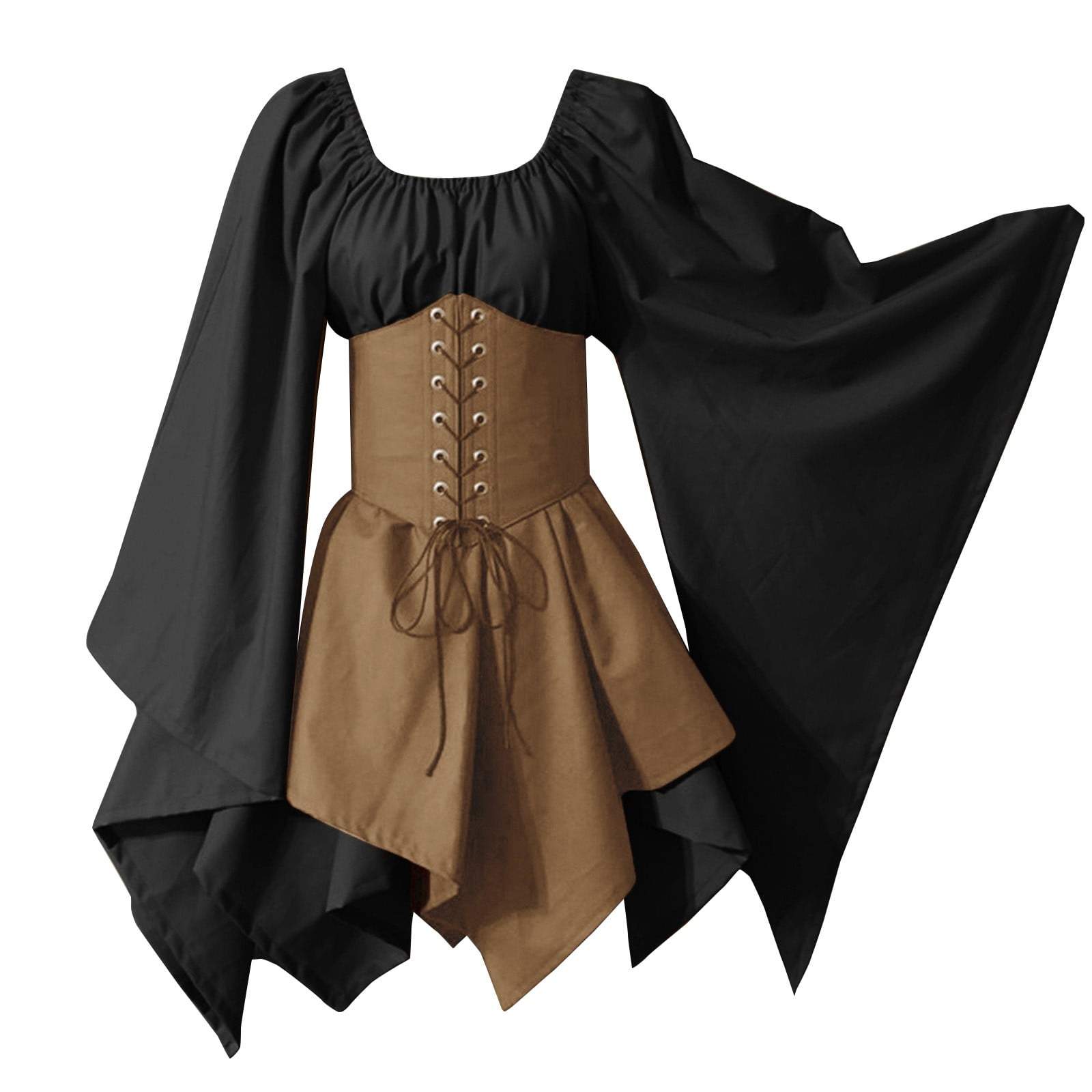 SBCKJ Clearance Plus Size Dress Medieval Costume For Womens Trumpet ...