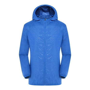 SBCKJ Clearance Women Solid Rain Women Solid Rain Jacket Outdoor Plus Size Hooded Windproof Loose Coat Water Proof Raglan Cuff Storage Bag Clearance Sale