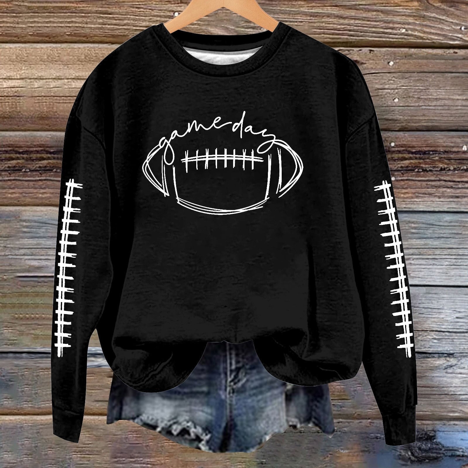 SBCKJ Women's Hoodless Sweatshirt Women's Fashion Casual Game Day ...
