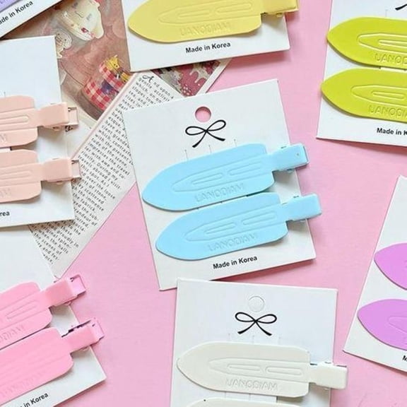 SBDSBD2 Pcs No Bend No Crease Hair Clips Barrettes for Styling for Woman Girl Makeup Accessories Ship in Random Color