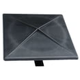 thumbnail image 1 of SBDs 5.0 Inch (5”) OD Square Black Light Pole Top Cap | Glass-Reinforced Polyester Tubing Plug W/Four Bendable Steel Straps for 4.5" ID | Made in USA., 1 of 4