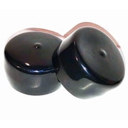 SBDs Pack of 10 2 Round Black Vinyl Flexible End Caps || Pipe Post Finishing Caps for Round Tubing and Rods || Stretchable for 2 to 2-1/16 Outside Diameter - 1 Inside Height