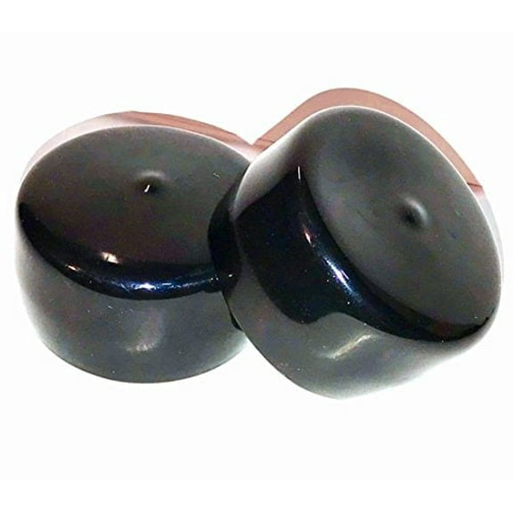 SBDs (Pack of 10): 2" Round Black Vinyl Flexible End Caps || Pipe Post Finishing Caps for Round Tubing and Rods || Stretchable for 2" to 2-1/16" Outside Diameter - 1" Inside Height