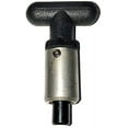 thumbnail image 1 of SBDs Pull Pin - 1" Diameter x 1-1/2" Length Weld-On Steel Barrel || 1/2" Diameter Steel Spring-Loaded Zinc Plated Plunger || Black Plastic T-Handle 2-1/4" Width x 3/4" Diameter., 1 of 3