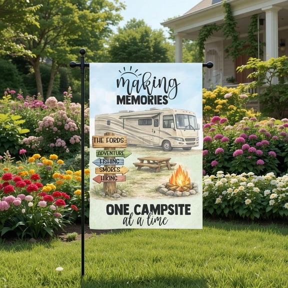 SBEMP Personalized Class A Motorhome Campsite Garden Flag 12x1 Custom RV Sublimation