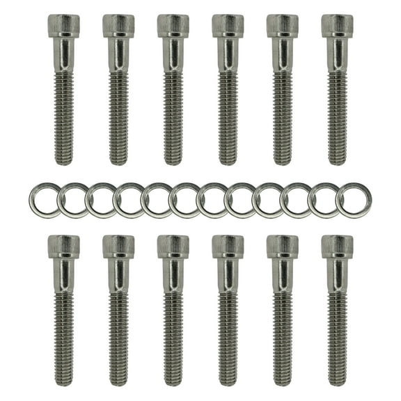 SBF Stainless Steel Intake Manifold Bolt Kit Replacement for Ford V8 Small Block - 260, 289, 302, 5.0L