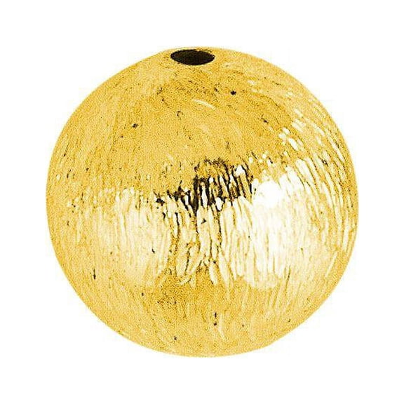 SBG-101-6MM 18K Gold Overlay Seamless Bead Brushed Finish