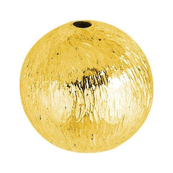 SBG-101-8MM 18K Gold Overlay Seamless Bead Brushed Finish