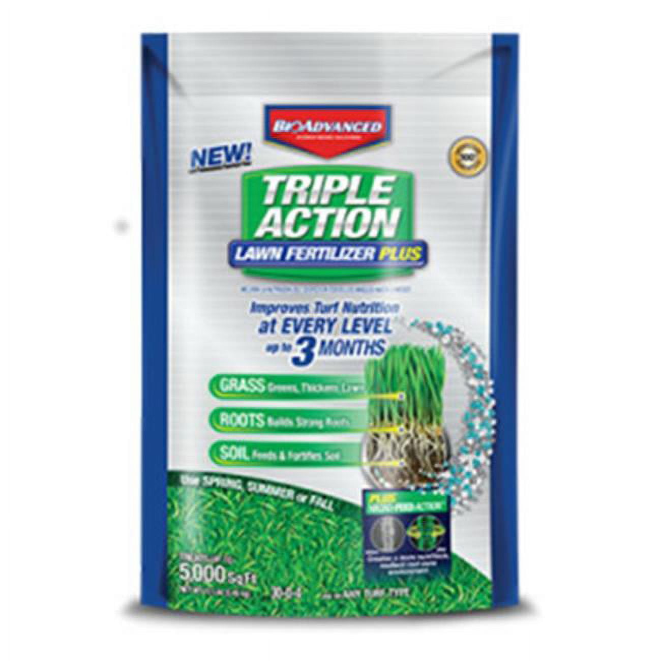 SBM Life Science 12 lbs Advanced Triple Action Lawn Fertilizer
