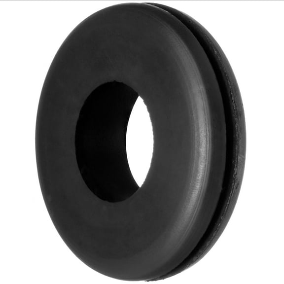 SBR Rubber Push-In Grommet for 1-1/4" Hole ID and 1/4" Edge Thickness - 1/2" ID - Pack of 10