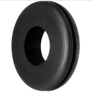 SBR Rubber Push-In Grommet for 1-1/4" Hole ID and 1/4" Edge Thickness - 1/2" ID - Pack of 10