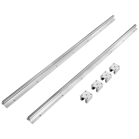 SBR12 Linear Guide Rail Set 1000mm 39.4 inch 2PCS Support Rails with 4PCS SBR12UU Bearing Blocks for Router DIY Project Machines