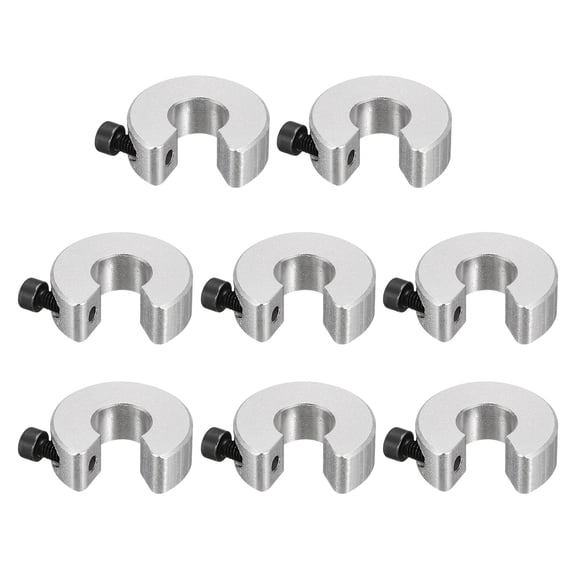 SBR12 Linear Rail Shaft Stop Collars Silvery 8pcs