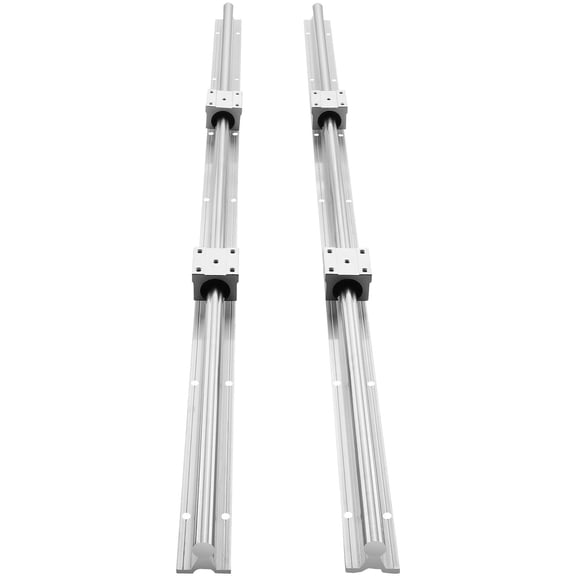 SBR16 Linear Guide Rail Set 1000 mm 2 Rails and 4 SBR16UU Slide Blocks Linear Rails Bearings Kit for CNC Router Automated Machine DIY