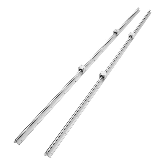 SBR16 Linear Rail Kit 2000mm (2 Rails + 4 Blocks) - CNC Router, DIY Projects, Automated Machines - 78.7 inch SBR16UU Bearing Slides